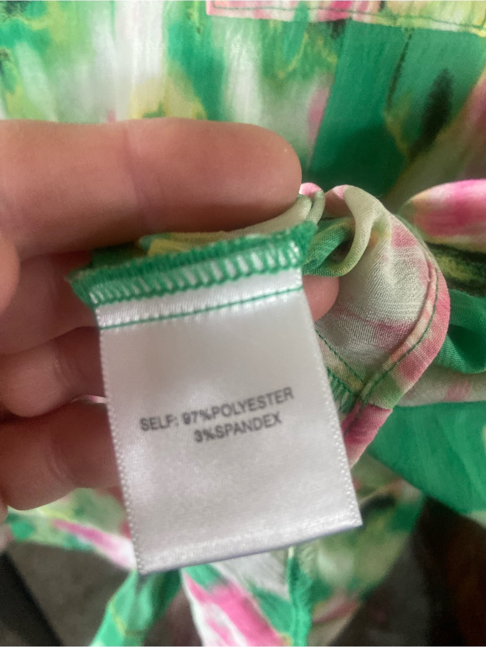 Rose & Olive Green Floral Tie-Front Peasant Blouse - Picture 8 of 11